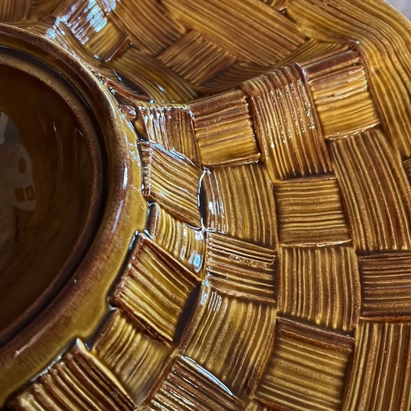 1960s California pottery veggies and dip flatter extra large - Picture 6 of 7